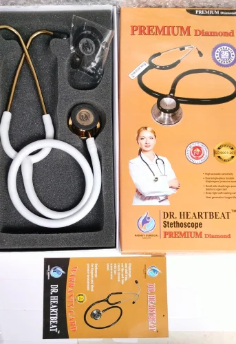 Dr. Heartbeat Premium Diamond White Sthethoscope